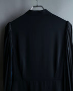 “Karl Lagerfeld” pleats designed stand collar summer dress