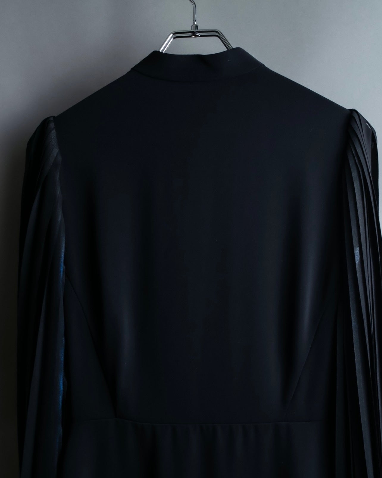 “Karl Lagerfeld” pleats designed stand collar summer dress