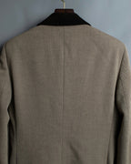 "EMPORIO ARMANI" Virgin Wool Shawl Collar Tailored Jacket