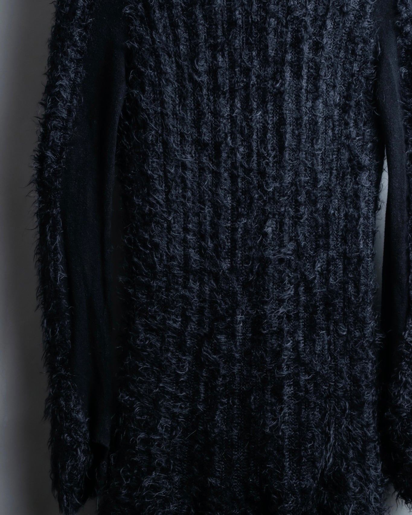 "FENDI" mohair shaggy long cardigan