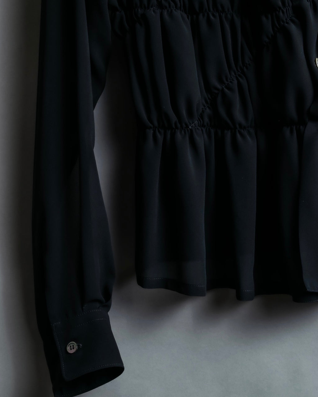 "COMME des GARÇONS" ruched sheer shirt
