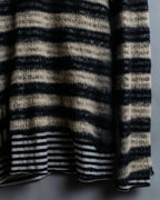 "Roen" Low gauge layered border knit