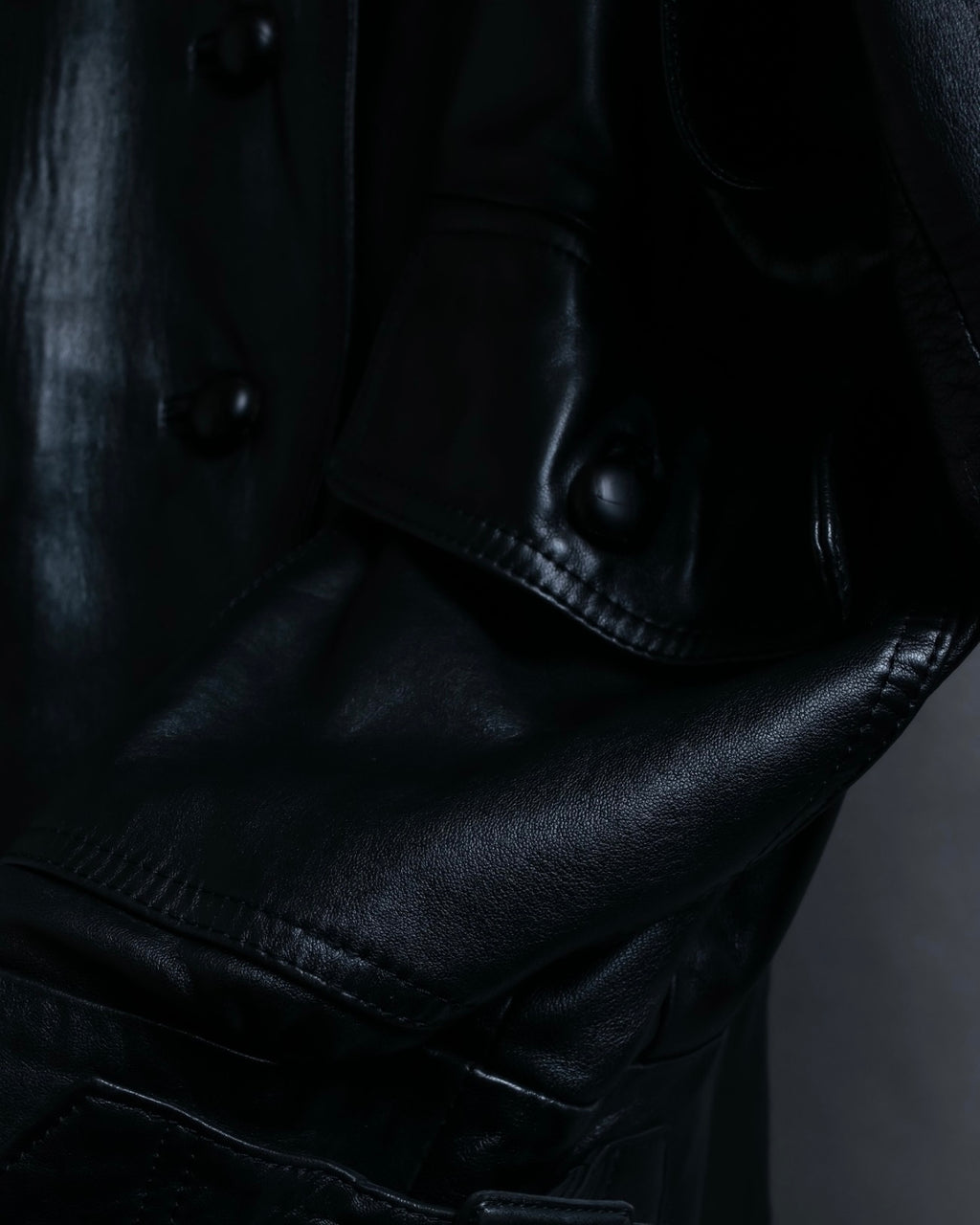 Vintage racoonfur leather blouson