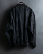 "Comme des Garcons Homme" distressed zip-up striped blouson