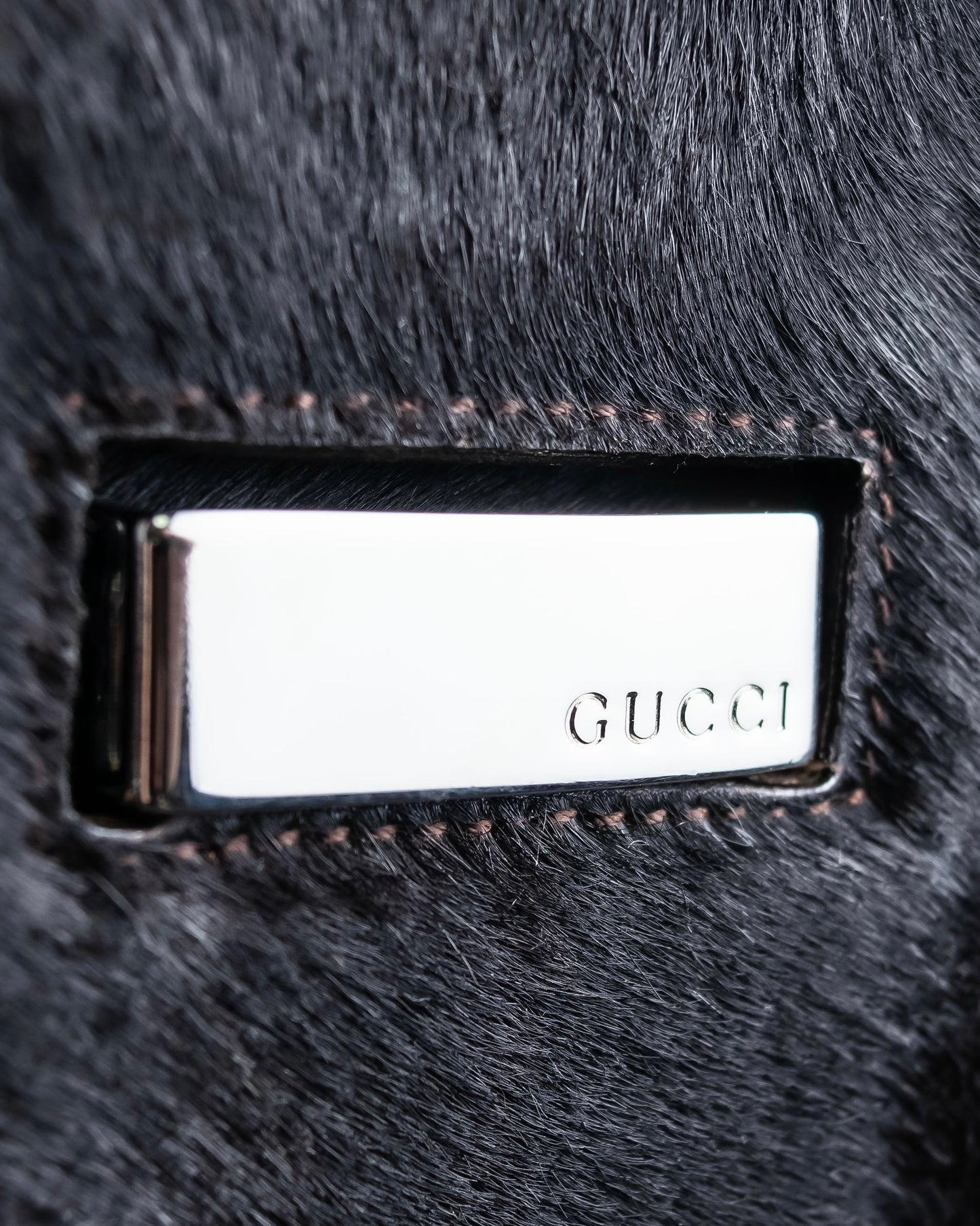 "GUCCI" Harako fur square shoulder bag