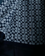 "COACH" light blue faded leather coat