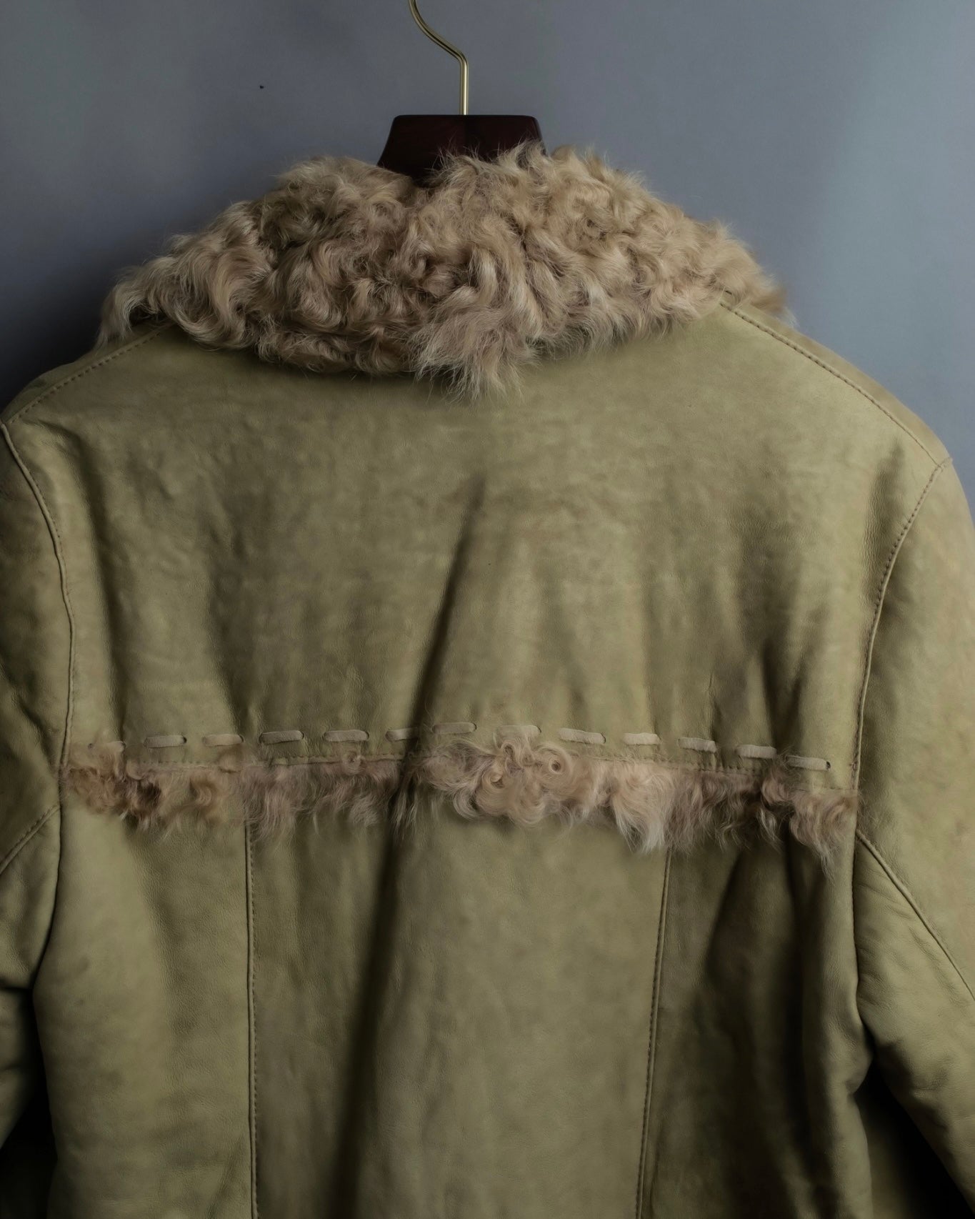 Vintage kargan lamb suede combination jacket