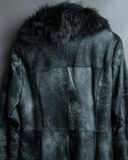 Vintage Rabbit & Fox Real Fur Coat