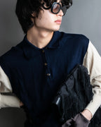 “Christian Dior” CD designed bicolor knit polo