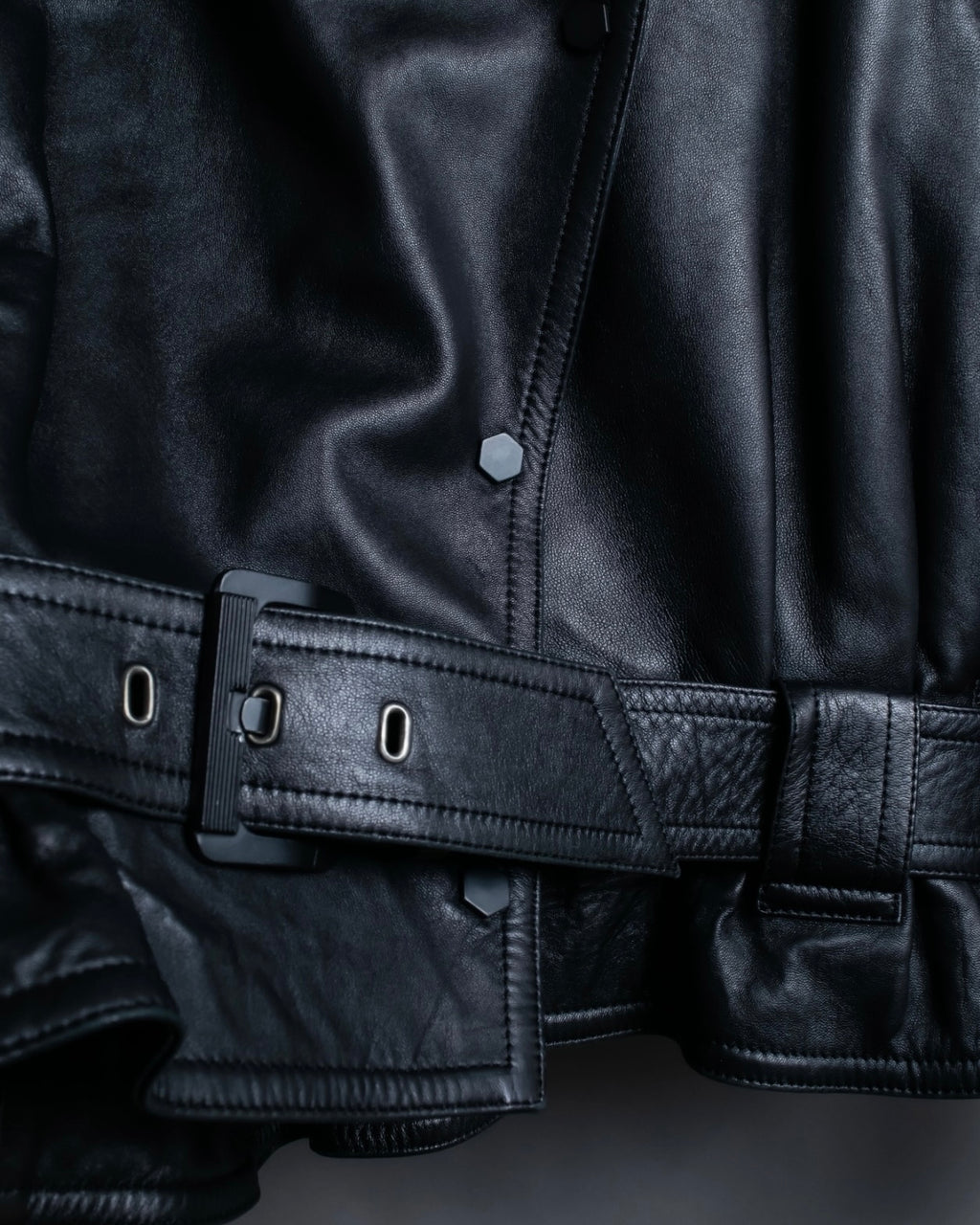 "NORIKO KAZUKI" 2way leather short jacket