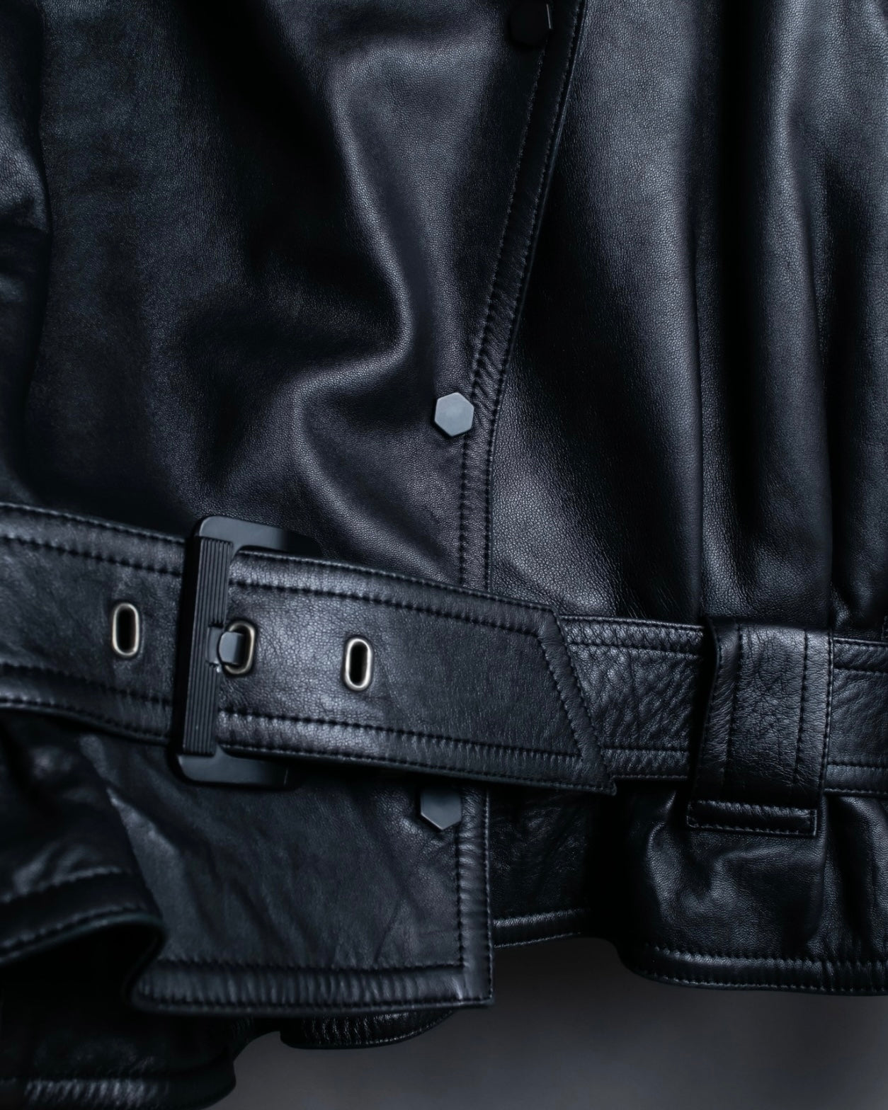 "NORIKO KAZUKI" 2way leather short jacket