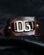 D&G Dark Brown Leather Bangle