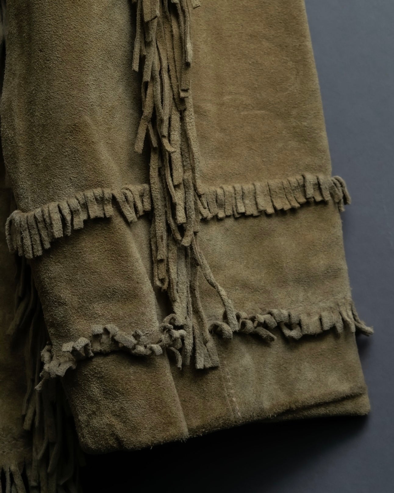 Vintage suede fringe jacket