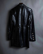 "STEFANO MORTARI" Archive leather crack design jacket