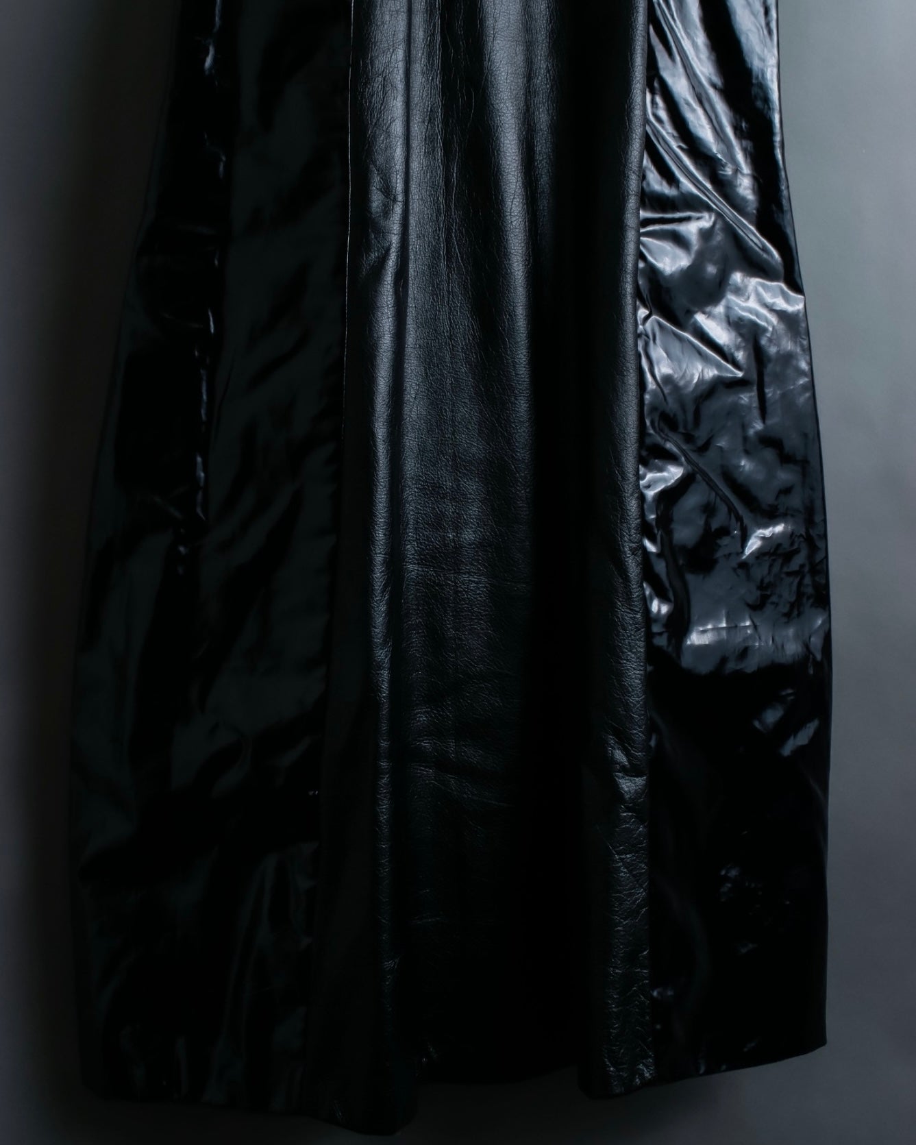 "UNDERCOVER" leather pvc combination dress