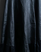 Cowhide flared lace skirt