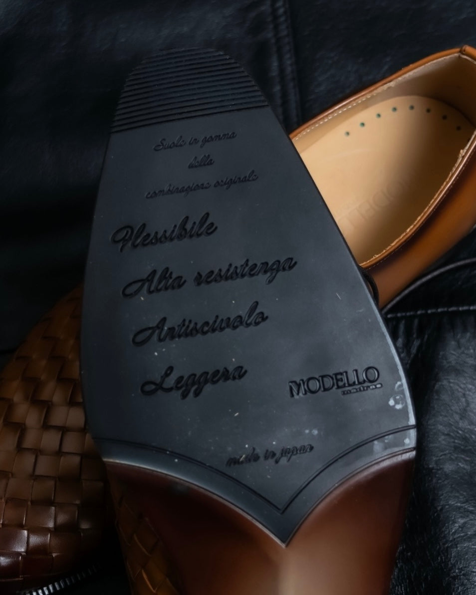 “MODELLO” gradation color intrecciato designed dress shoes