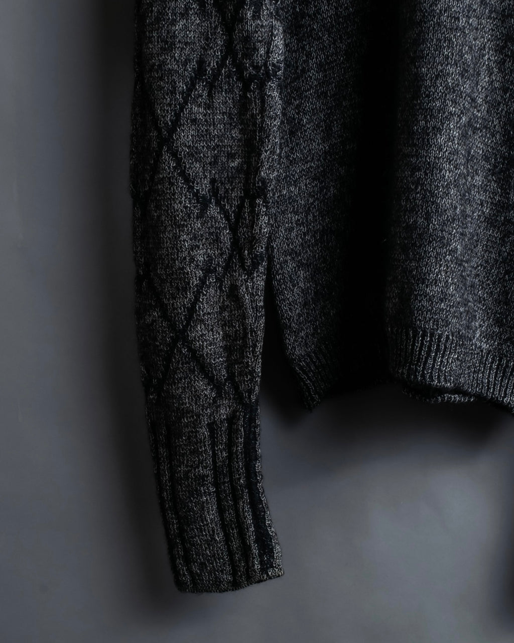 "VERSUS" Mohair blend lana wool high neck design knit