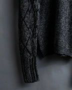 "VERSUS" Mohair blend lana wool high neck design knit