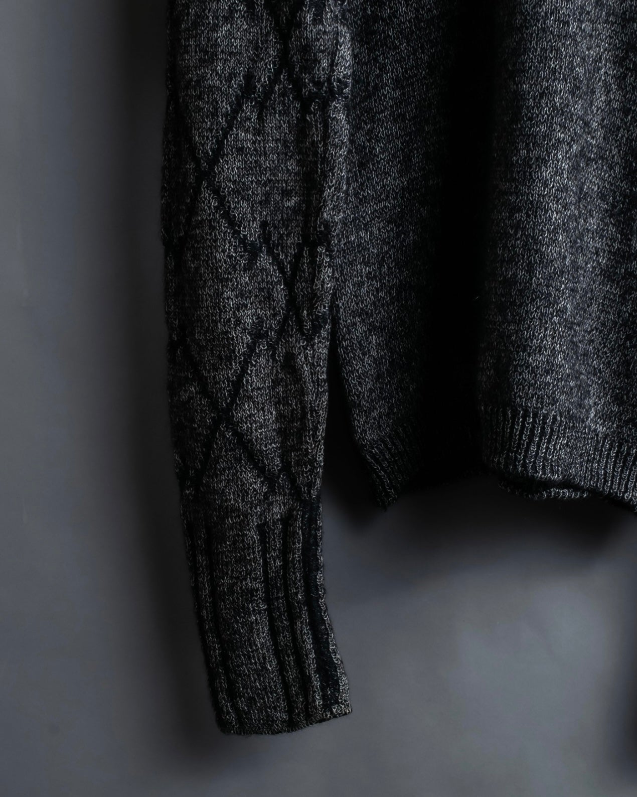 "VERSUS" Mohair blend lana wool high neck design knit