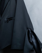 "LANVIN en Bleu" Tape-decorated tailored jacket