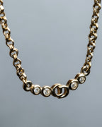 "Christian Dior" logo chain necklace