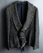 "Yohji Yamamoto +NOIR" Frill smoking jacket