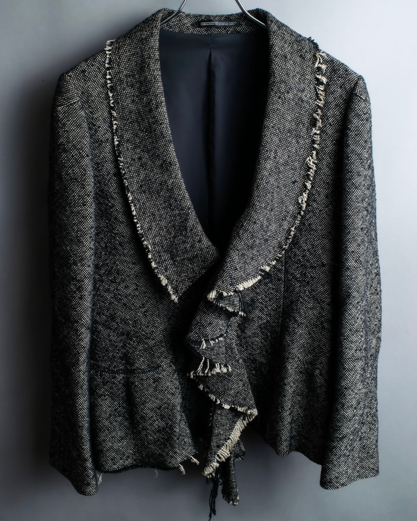 "Yohji Yamamoto +NOIR" Frill smoking jacket