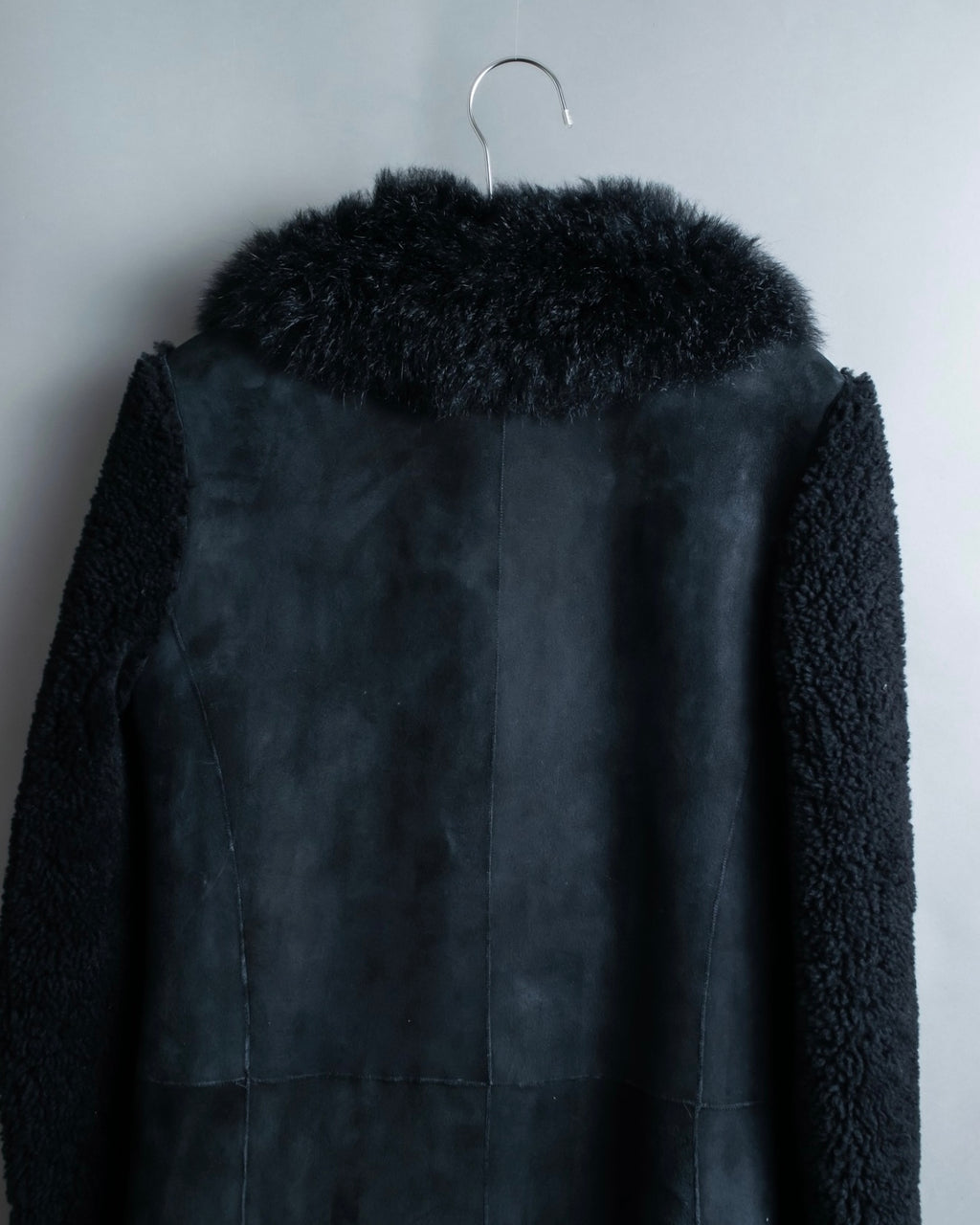 "BALENCIAGA" Opossum Fur Boa Leather Special Coat