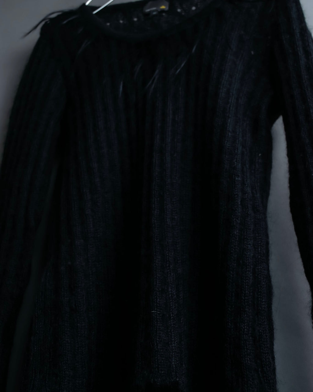 "FENDI" Hair fringe sheer combination summer knit