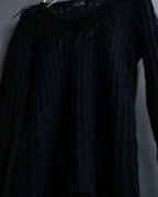 "FENDI" Hair fringe sheer combination summer knit