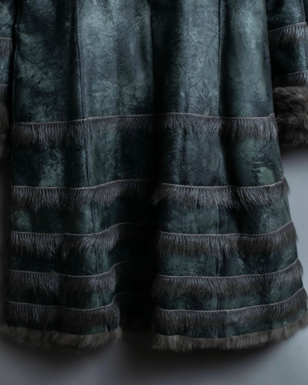 Vintage Rabbit & Fox Real Fur Coat