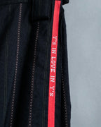 "Y's" Red Line Striped Wrap Pants Design Setup