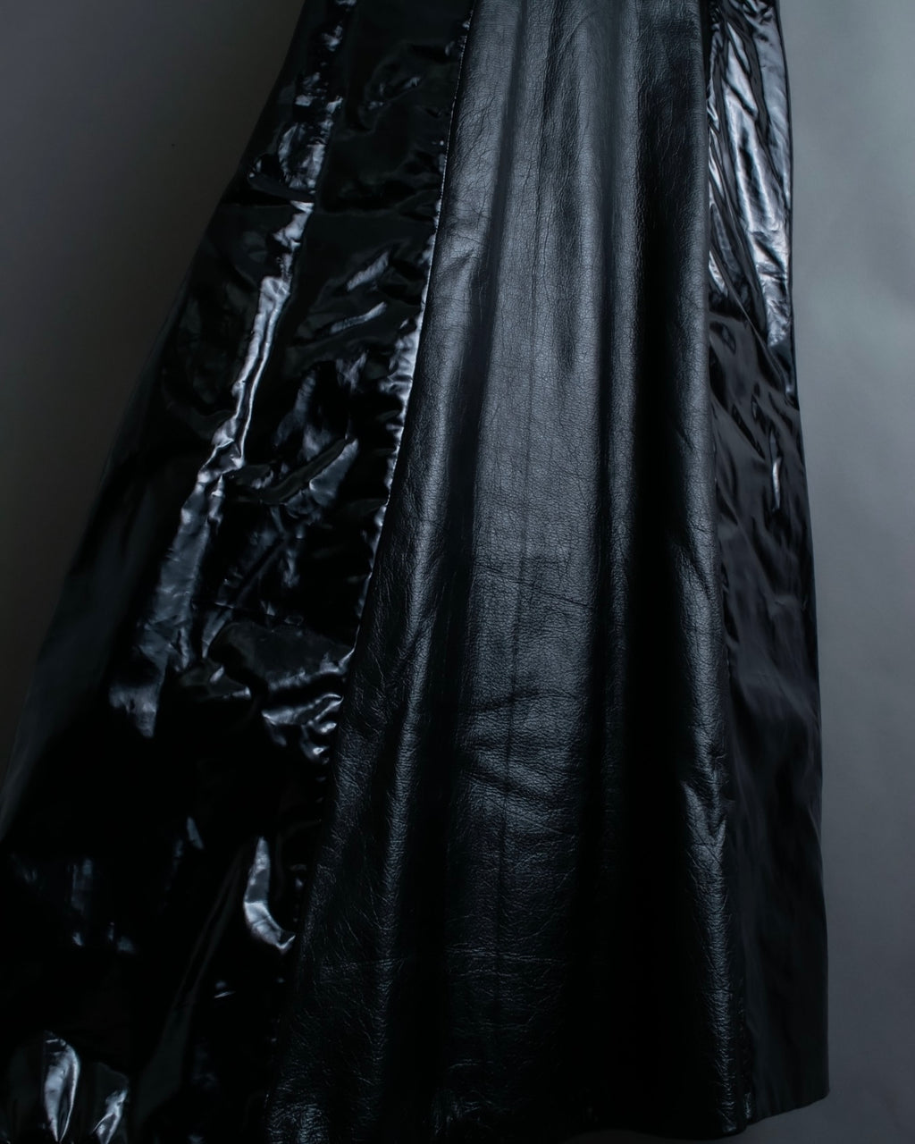 "UNDERCOVER" leather pvc combination dress