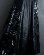 "UNDERCOVER" leather pvc combination dress