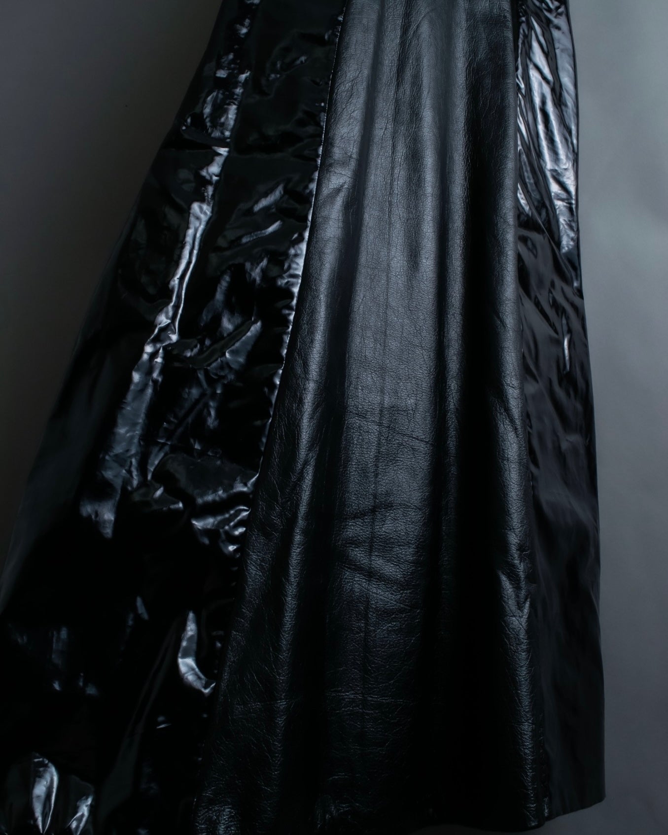 "UNDERCOVER" leather pvc combination dress