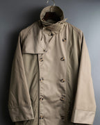 "SEEALL" patchwork designed maxi trench coat