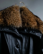 Vintage racoonfur leather blouson