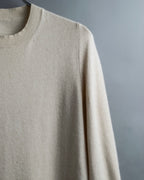 "MM6" Arm fringe design knit dress