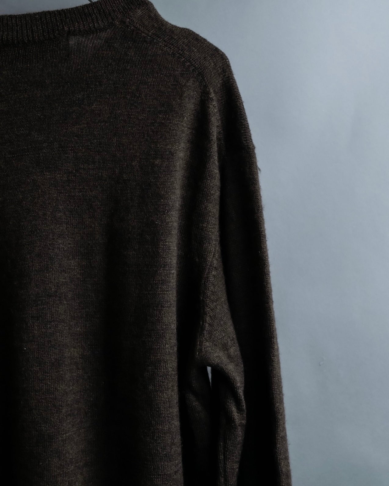 "COMME des GARCONS HOMME PLUS (1997-98's )" Spiral print design dark brown knit