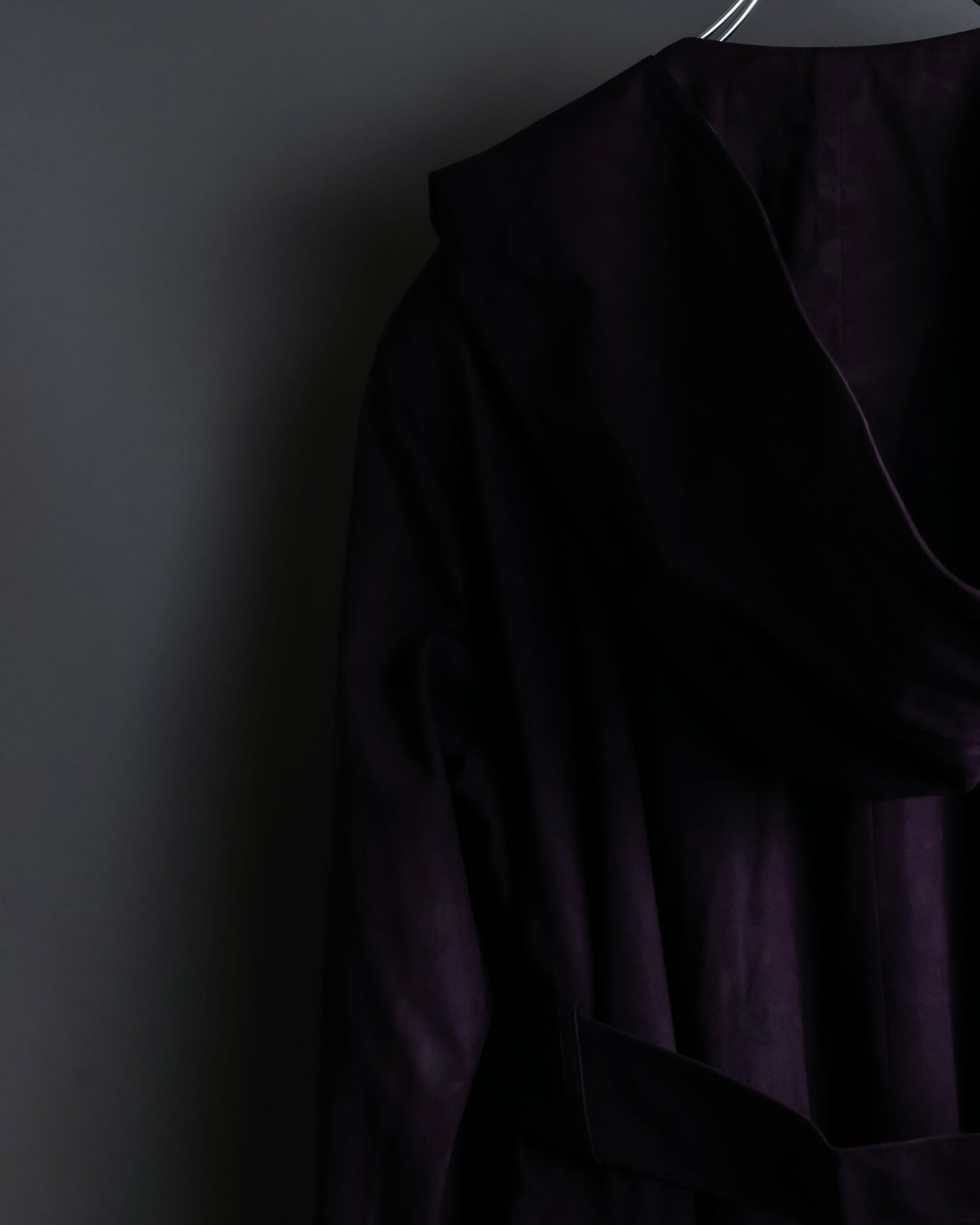 "80s Yves Saint Lauren" Oversized hooded spring coat