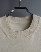 "MM6" Arm fringe design knit dress