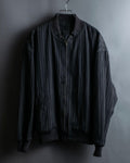 "Comme des Garcons Homme" distressed zip-up striped blouson
