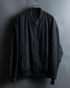 "Comme des Garcons Homme" distressed zip-up striped blouson