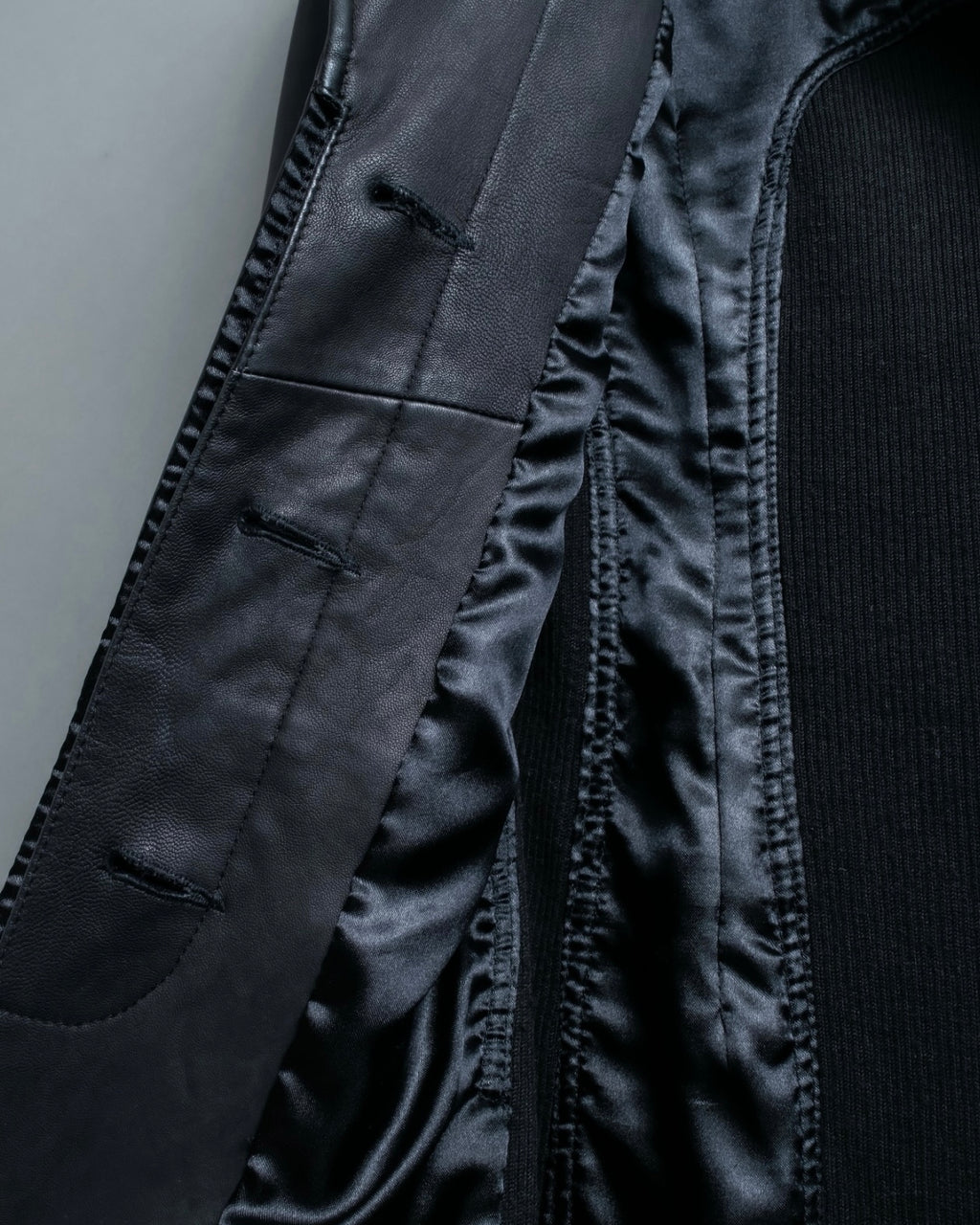 Vintage Leather x CORDUROY combination trench coat