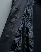 Vintage Leather x CORDUROY combination trench coat