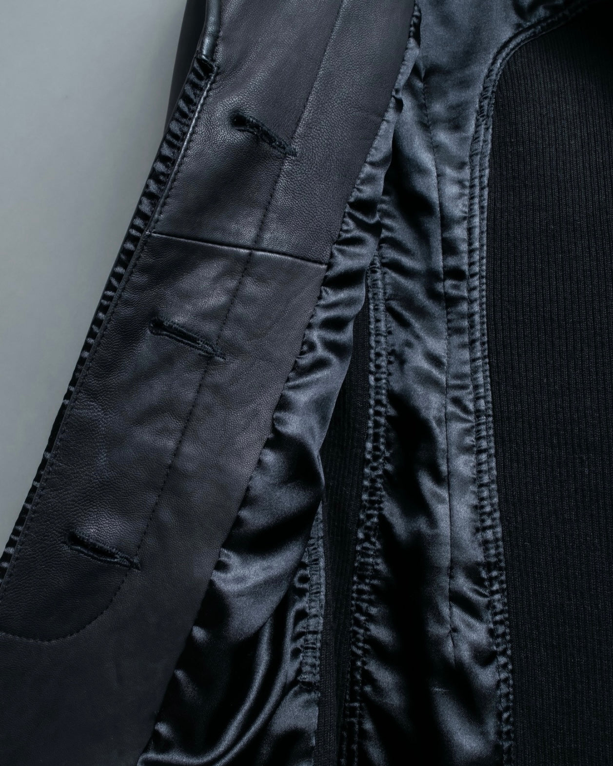 Vintage Leather x CORDUROY combination trench coat