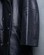 "Issey Miyake" Archive leather coat
