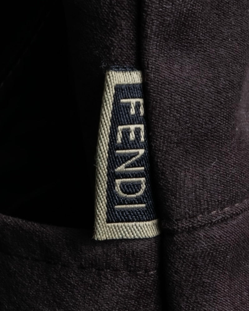 "FENDI" Hidden Zucca pattern beautiful velour slacks