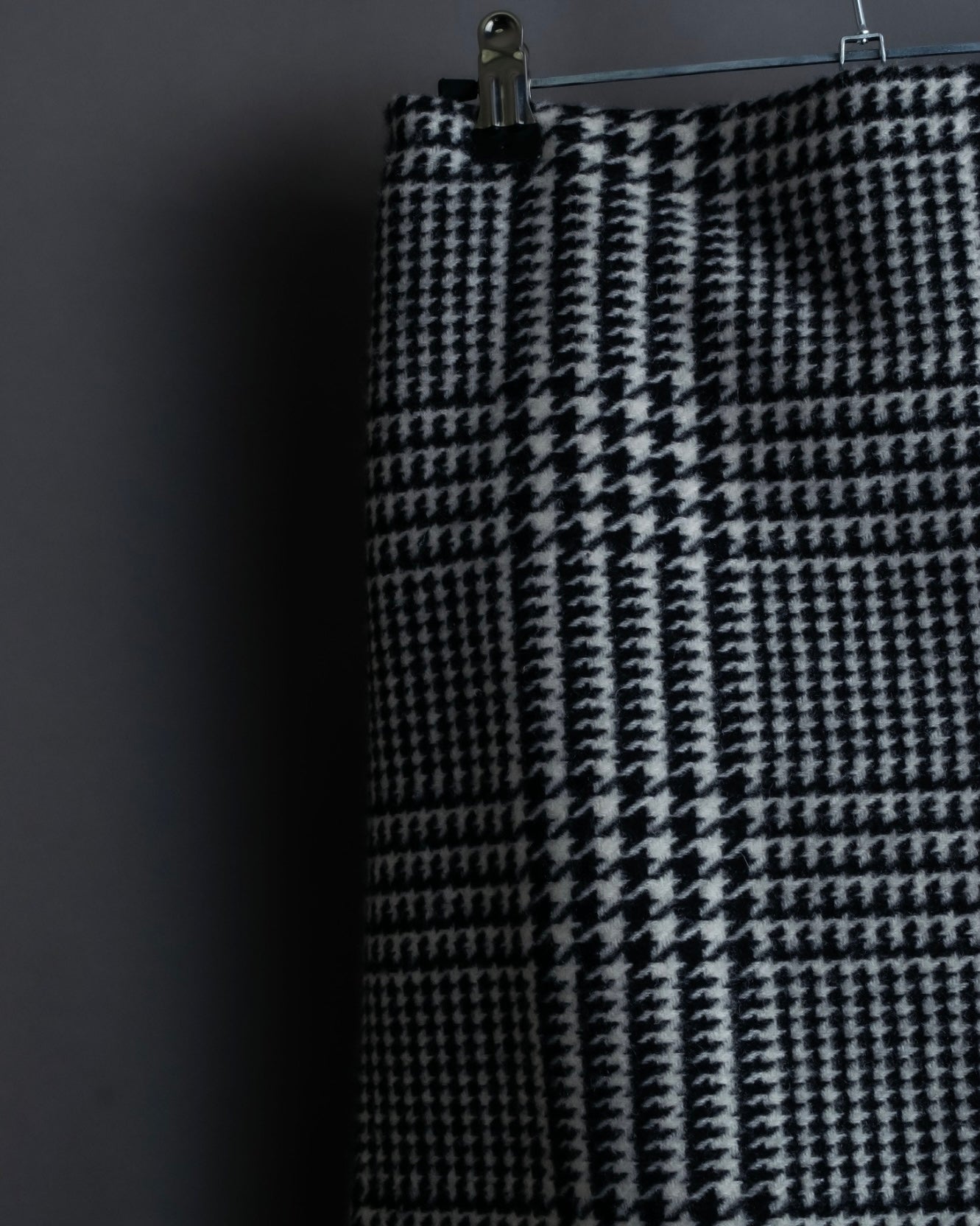 “BALENCIAGA  18AW” Virgin wool  plaid wrapped skirt